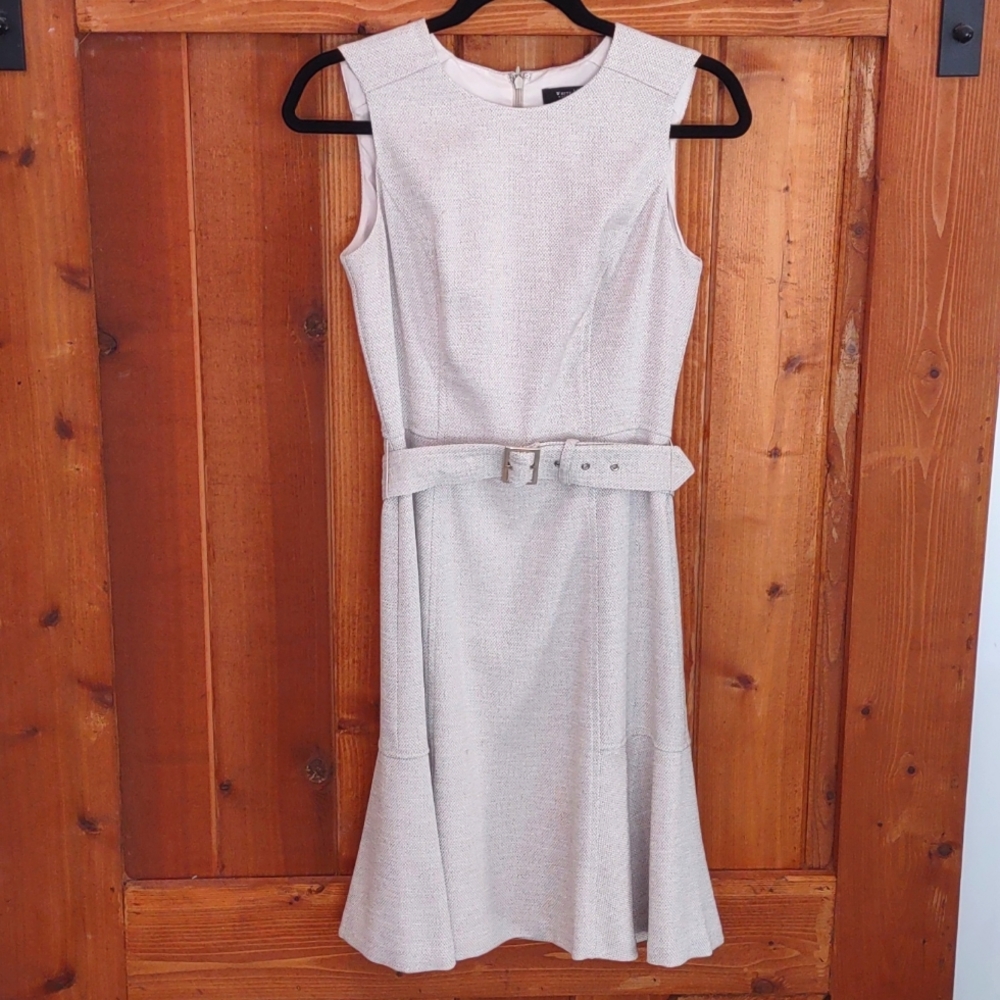 White House Black Market, size 2, a-line, belted dress